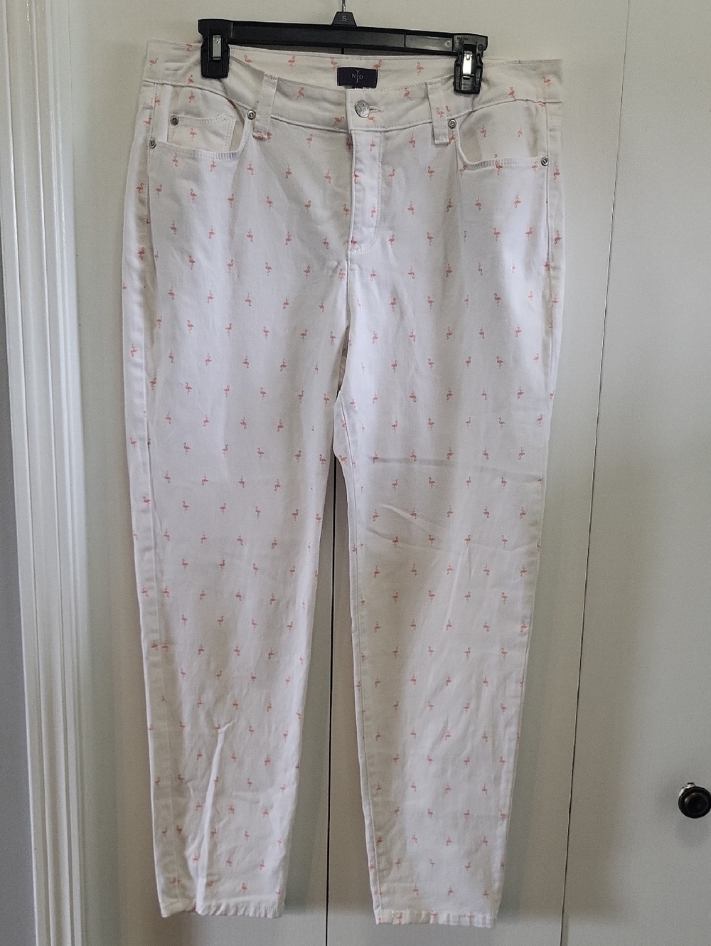 NYDJ Flamingo Print Ankle Pants. Size 12